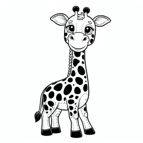 coloring page of a giraffe