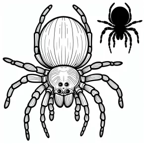 coloring page of a spider