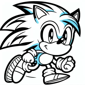 coloring page sonic