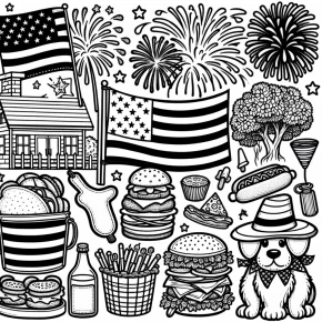 coloring pages 4th of july