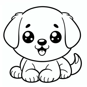 coloring pages cute puppy