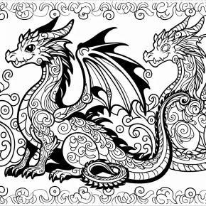 coloring pages dragons