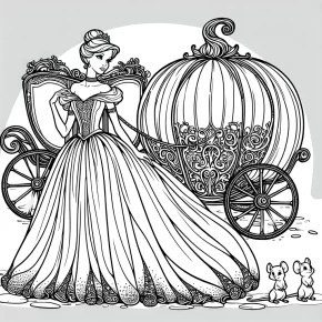 coloring pages for cinderella