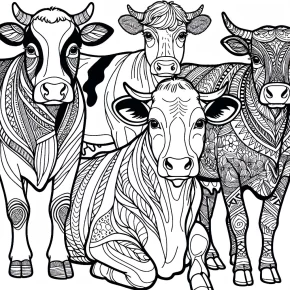 coloring pages for cows