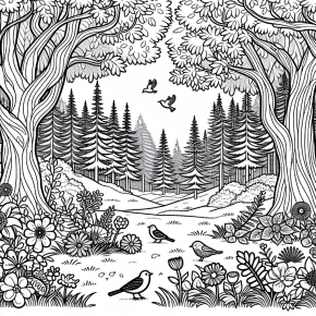 coloring pages forest