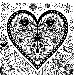 coloring pages heart