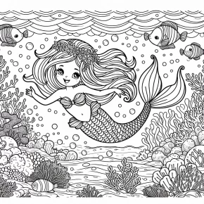 coloring pages little mermaid