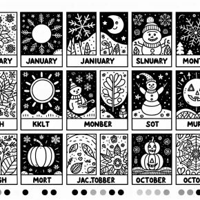 coloring pages months of the year