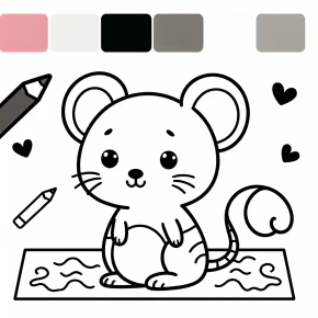 coloring pages mouse