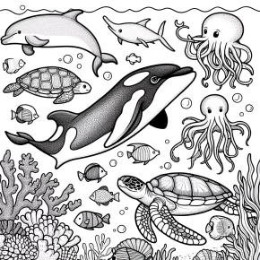 coloring pages ocean animals