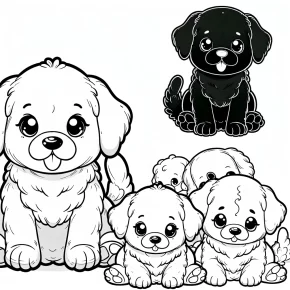 coloring pages of cute puppies