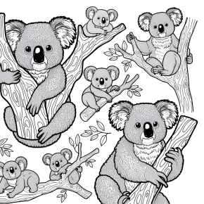 coloring pages of koala bears