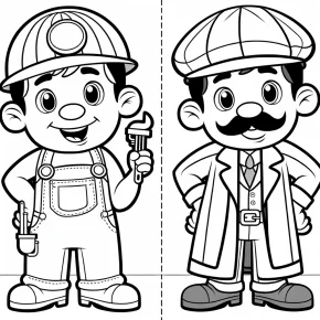 coloring pages of mario and luigi