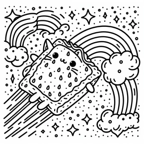 coloring pages of nyan cat