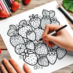 coloring pages of strawberries