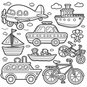 coloring pages of transportation for preschoolers