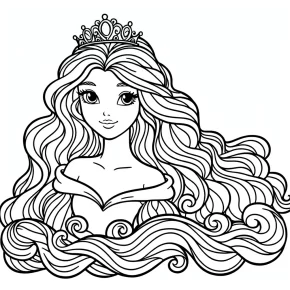 coloring pages princess rapunzel