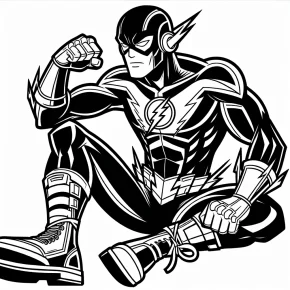 coloring pages the flash