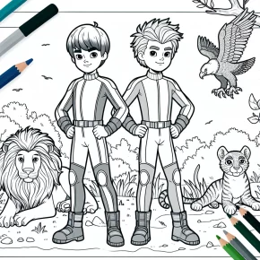 coloring pages wild kratts