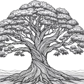 coloring tree pages