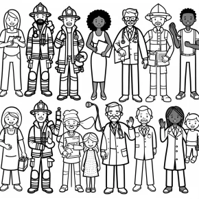 community helpers coloring pages