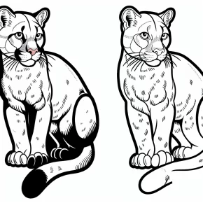 cougar coloring page