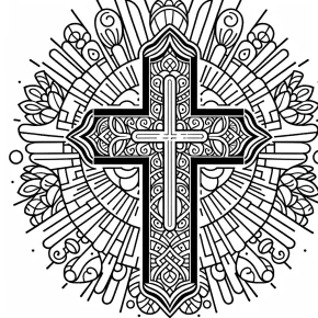 cross coloring pages