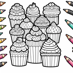 cupcakes coloring pages