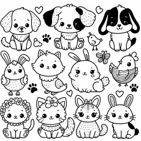 cute coloring pages animals