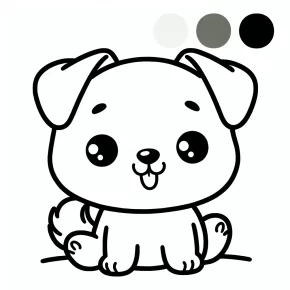 cute dog color pages