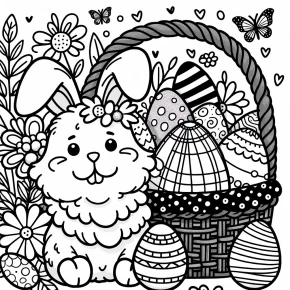 cute easter coloring page