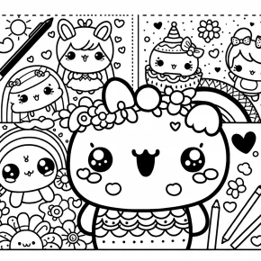 cute kawaii coloring pages