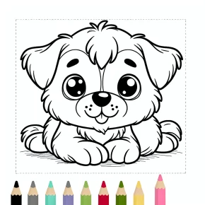 cute puppy dog coloring pages