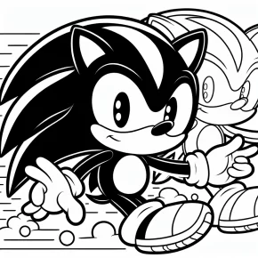 dark sonic coloring pages