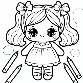 doll coloring pages