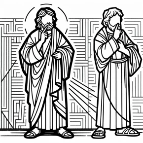 doubting thomas coloring page