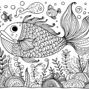 dr seuss one fish two fish coloring pages