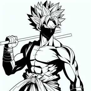 dragon ball z trunks coloring pages