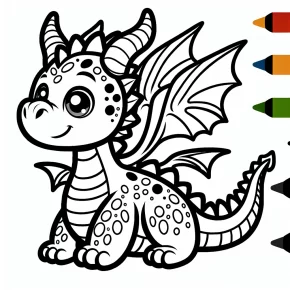 dragon coloring book pages