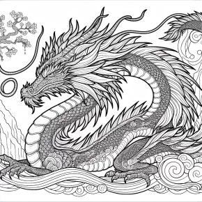 dragon coloring pages for adults