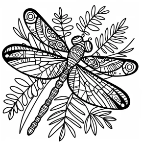 dragonfly coloring page