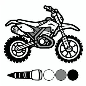 easy dirt bike coloring pages