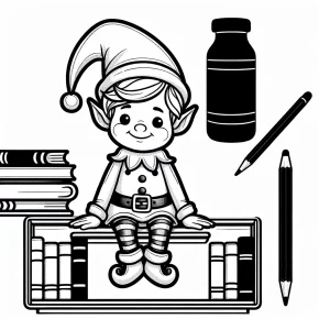 elf on a shelf coloring pages