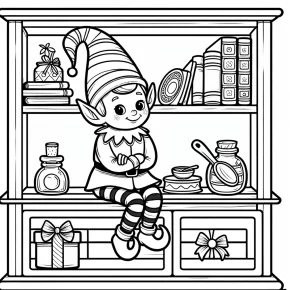 elf on the shelf coloring page