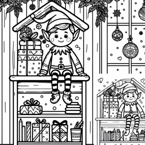 elf on the shelf printable coloring pages