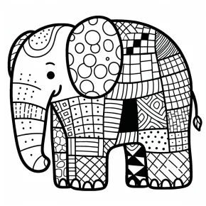 elmer the elephant coloring page