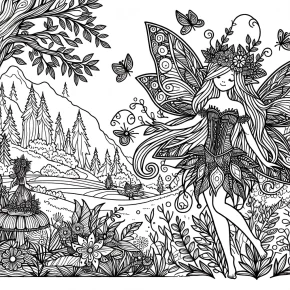 fairy coloring pages for adults