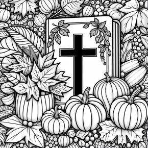 fall for jesus coloring page