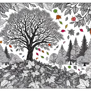 fall leaves coloring pages