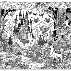 fantasy coloring pages